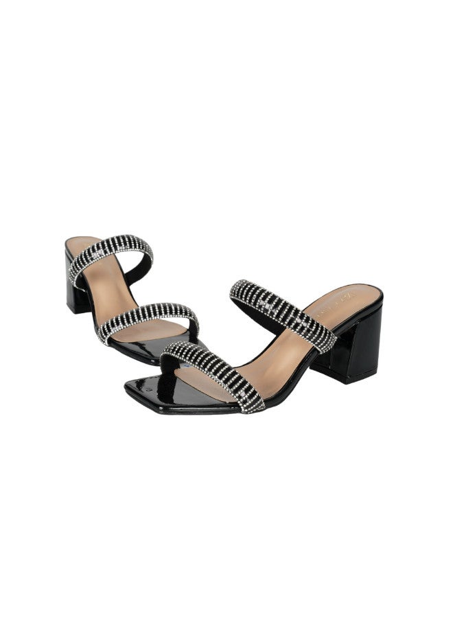 ZAYNA 221-95 زينة كعب متوسط نسائي سهل الارتداء أسود - Image 2