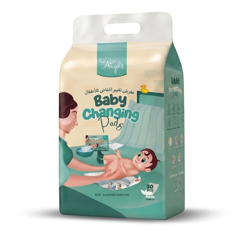 Angels Disposable Baby Changing Mats,Size 60x50 cm, 30 Pcs No Leak Easy To Carry - Image 1