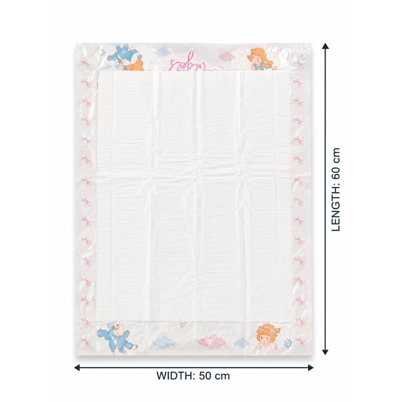 Angels Disposable Baby Changing Mats,Size 60x50 cm, 30 Pcs No Leak Easy To Carry - Image 2