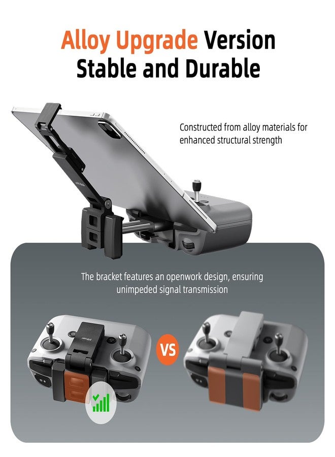 FPVtosky No Disassembly Tablet Holder for DJI Mini 5/4/3 Pro/Mini 4K/2 SE/Neo/Air 3 / Flip, 7-12 Inch Foldable iPad Mount Holder, Include Lanyard and 2 Cables for DJI RC-N1/RC-N2/RC-N3 - Image 3