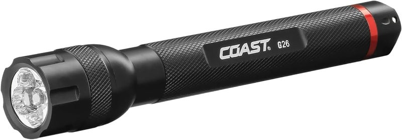 Coast G26 415 Lumen BullsEye Spot Beam LED Flashlight Batteries Included Black - Image 1