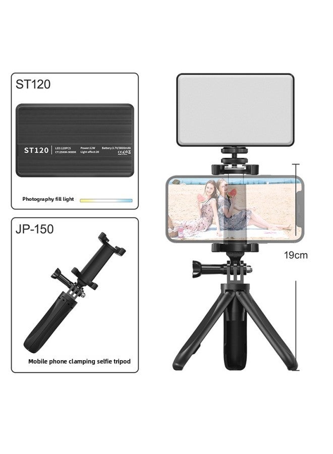 Mobile Phone Fill Light Table Live With Ring Light Photography Special Compact Video Shooting Light-Specifications:ST-120 Fill Light + JP-150 Bracket  - Image 1