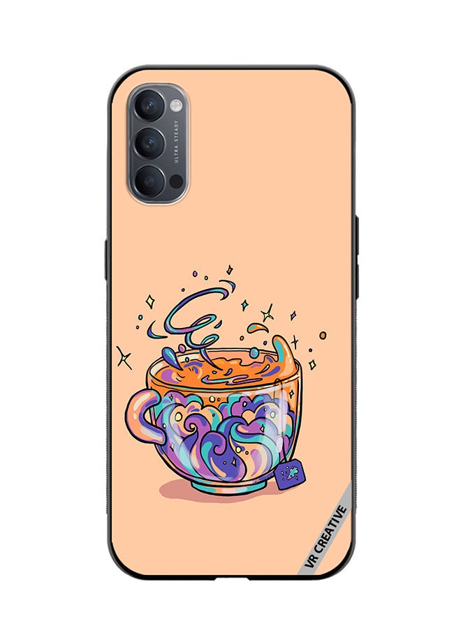 VR CREATIVE Protective Case Cover For Oppo Reno4 Pro 5G Tea Design Multicolour - Image 1