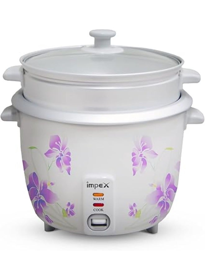 Electric Rice Cooker, Drum Cooker, Automatic Cooking, Keep Warm, Safety Protection, Cool Touch Body, Carrying Handle, Measuring Cup, Spoon, Steamer 1.5 L 500 W RC 2802 Multicolour  - Image 5