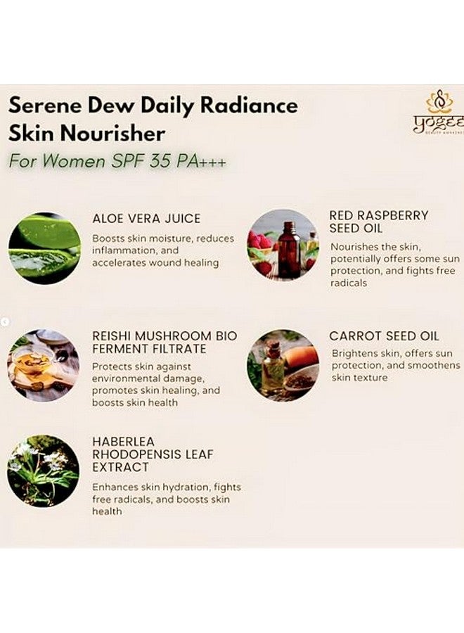يوجي جل مصل مغذي للبشرة ديلي راديانس مع عامل حماية من الشمس 35 باسكال+++ البابونج والرمان وفطر الريشي والتوت الأحمر والأرجونا بروبيوتيك للأشعة فوق البنفسجية للنساء والفتيات 30 مل - Image 4