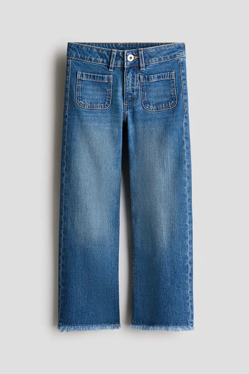 H&M Relaxed Fit Wide Leg Ankle Jeans