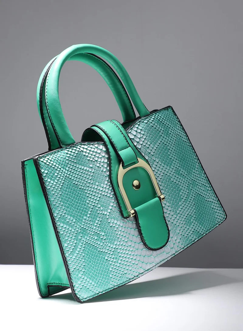 Haute Sauce Ombre Croc Handbag - Green