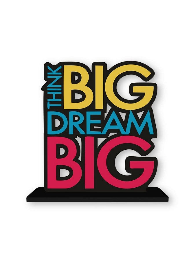 Artvibes Art Vibes Wooden Idols&Figurine Think Big Dream Motivational Quote Table Decor for Office Desk,Home Decoration Item,Livingroom,Bedroom,Modern Art Wood Alphabet Showpiece Decorative Gift (Sp_1102) - Image 2