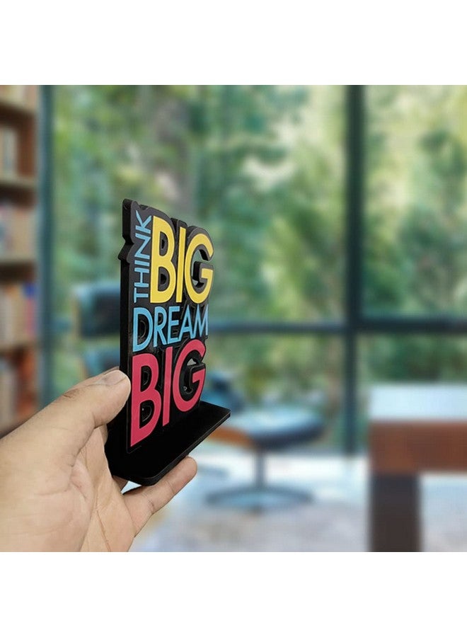Artvibes Art Vibes Wooden Idols&Figurine Think Big Dream Motivational Quote Table Decor for Office Desk,Home Decoration Item,Livingroom,Bedroom,Modern Art Wood Alphabet Showpiece Decorative Gift (Sp_1102) - Image 3