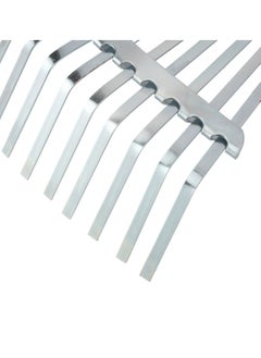 Epsilon Adjustable Rake- EPSGT1399/ for Quick Clean Up of Lawn and Yard, Garden, Leaf, Debris/ Less Bending, and Bigger Efficient Head, Ideal for Gardening and other Outdoor Uses Silver  - Image 3