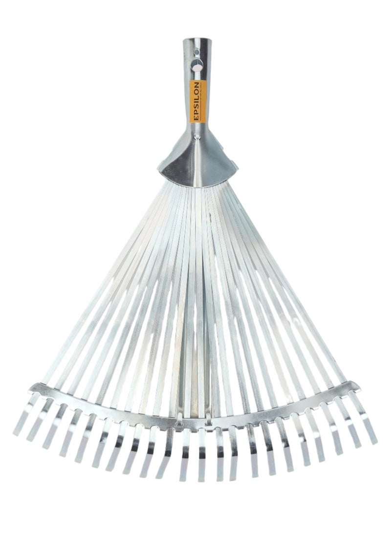 Epsilon - Adjustable Rake- EPSGT1399/ for Quick Clean Up of Lawn and Yard, Garden, Leaf, Debris/ Less Bending, and Bigger Efficient Head, Ideal for Gardening and other Outdoor Uses Silver - Image 1