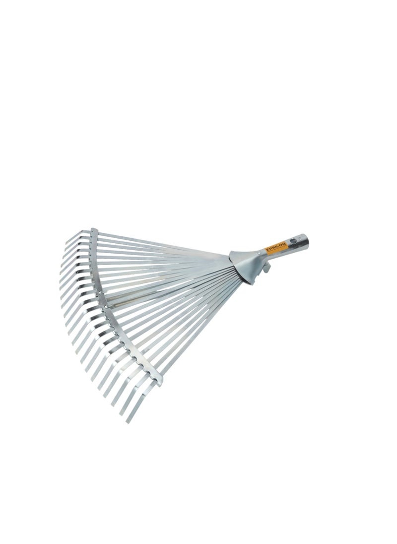 Epsilon - Adjustable Rake- EPSGT1399/ for Quick Clean Up of Lawn and Yard, Garden, Leaf, Debris/ Less Bending, and Bigger Efficient Head, Ideal for Gardening and other Outdoor Uses Silver - Image 1