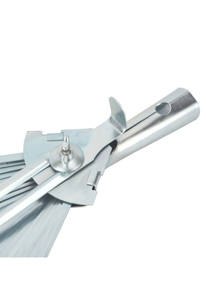 Epsilon - Adjustable Rake- EPSGT1399/ for Quick Clean Up of Lawn and Yard, Garden, Leaf, Debris/ Less Bending, and Bigger Efficient Head, Ideal for Gardening and other Outdoor Uses Silver - Image 1