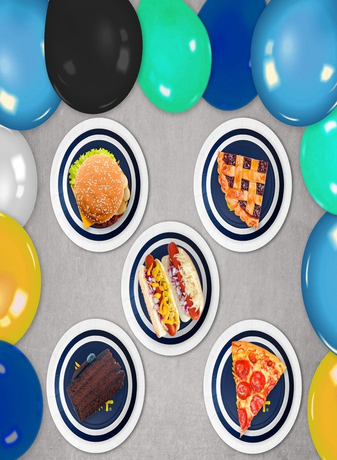 Havercamp U.S. NAVY 7 in. Party Plates (24-pack)! Includes 24 Round Dessert Plates in the Officially Licensed United States Navy Logo. - Image 4