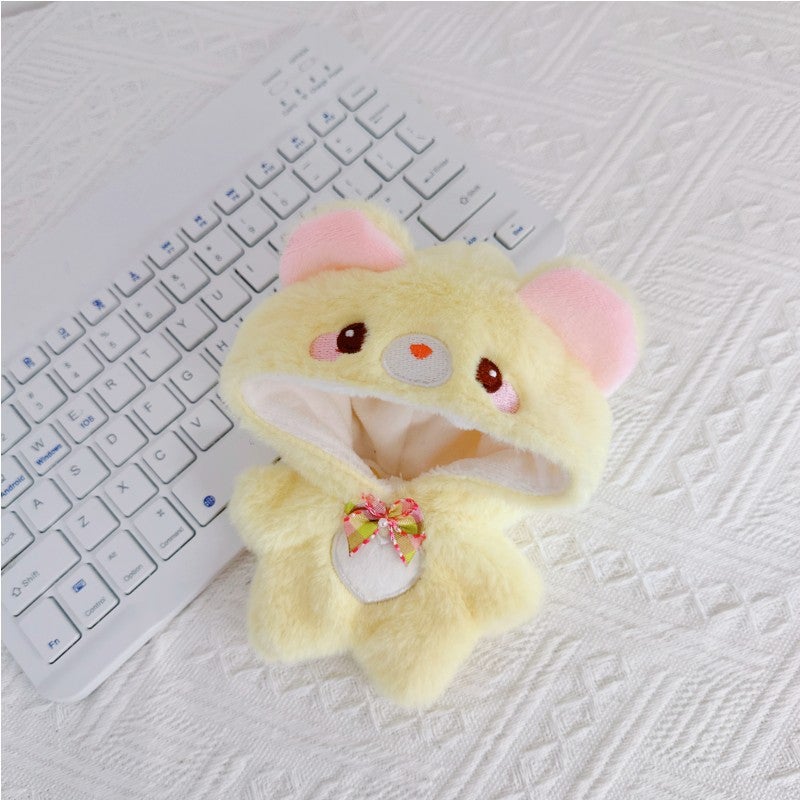10cm Cotton Doll Explorer Outfit Denim Set 10cm yellow bear embroidered jumpsuit 