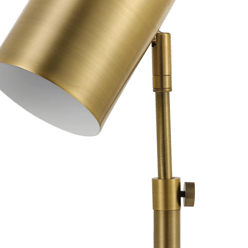 Globe Electric 52097 Pratt 18" Desk Lamp, Matte Brass Finish, Adjustable Height, in-Line Rocker On/Off Switch - Image 5