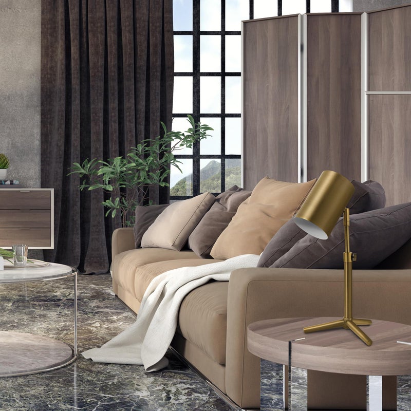 Globe Electric 52097 Pratt 18" Desk Lamp, Matte Brass Finish, Adjustable Height, in-Line Rocker On/Off Switch - Image 3