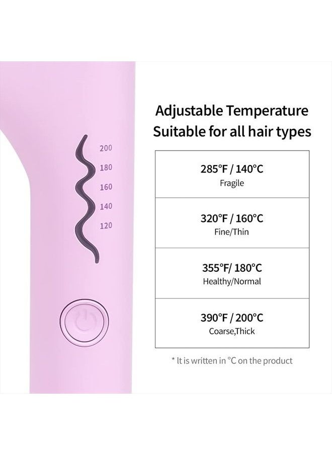 Vodana - VODANA Professional Triple Flow Ceramic Hair Waver, Easy Beach Wave, Embedded, Light Double Barrel Wave Iron for Wide Deep Waves (1.25 inch, Lavender) - Image 1