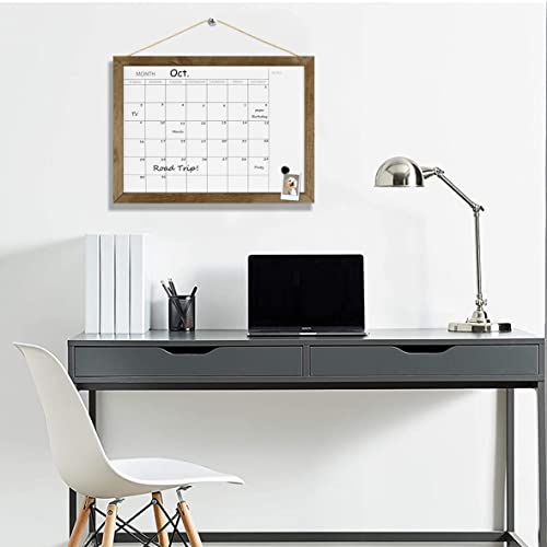 TORASO Dry Erase Monthly Calendar Board, Solid Pine Wood Frame Magnetic Whiteboard for Wall, Office/School/Home, Hanging Board 10.5"x 14.5"(YL-RB-2737-A) - Image 4
