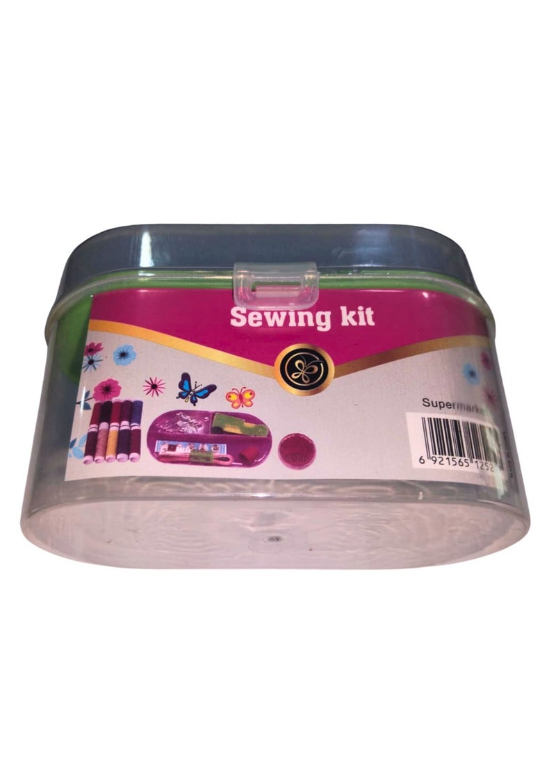 صندوق خياطة متعدد الوظائف، طقم أدوات إبر وغرز قماشية وأزرار، مجموعة من 46 قطعة تتضمن خيوطًا - متعدد الألوان - Image 5
