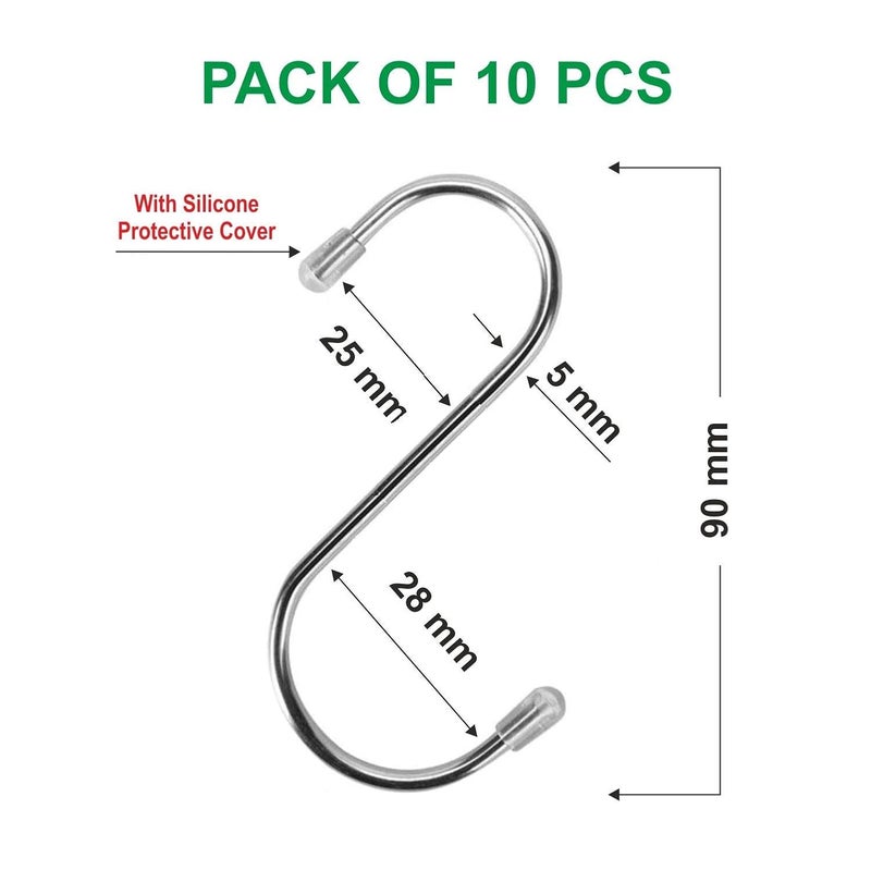 KEEPWELL KEEPWELL Stainless Steel SHook Set Kitchen Cutlery Hanging Hook Cup Hanger Hook Cloth Hanger Hook Bathroom Hook Set of 10 Pcs 10 - Image 2