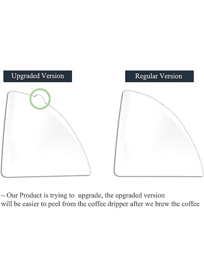 أكنزلмед عبوة من 100 قطعة من ورق فلتر القهوة المخروطي V01، مناسبة لشخص أو شخصين، متوافقة مع مرشحات القهوة الزجاجية والسيراميكية والقطرية العادية - Image 3