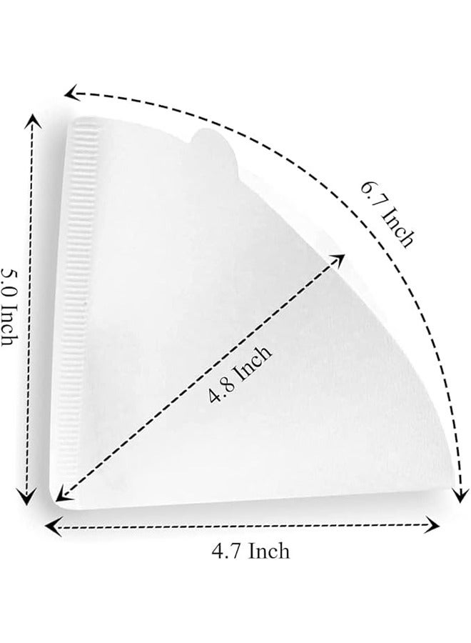 أكنزلмед عبوة من 100 قطعة من ورق فلتر القهوة المخروطي V01، مناسبة لشخص أو شخصين، متوافقة مع مرشحات القهوة الزجاجية والسيراميكية والقطرية العادية - Image 2