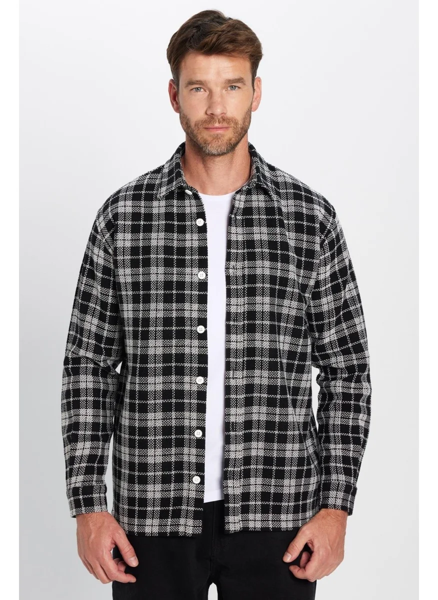 Tudors Men's Relax Fit Casual Cut Lumberjack Plaid Winter Shirt