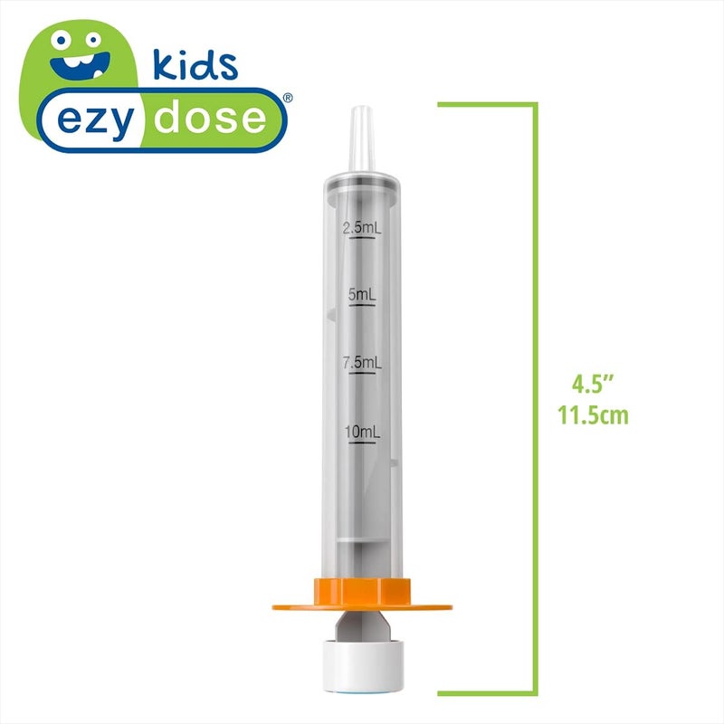 Ezydose Kids Baby Oral Syringe & Dispenser, True Easy Design for Liquid Medicine,Tylenol, Motrin, Easy to Administer, Accurate Dosing,10 mL/2 TSP Color Coded, BPA Free - Image 3