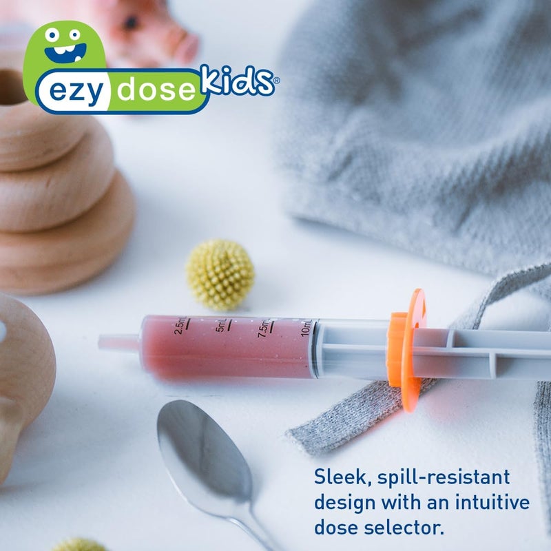 Ezydose Kids Baby Oral Syringe & Dispenser, True Easy Design for Liquid Medicine,Tylenol, Motrin, Easy to Administer, Accurate Dosing,10 mL/2 TSP Color Coded, BPA Free - Image 5