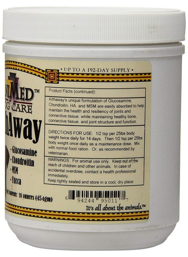 AniMed Arthaway Powder Joint Tissue Supplement for Dogs, 16-Ounce - Image 2