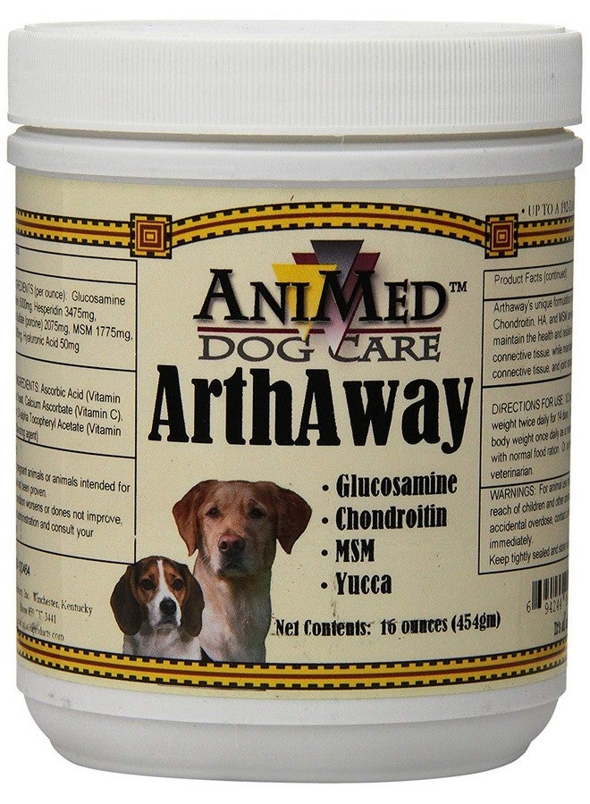 AniMed Arthaway Powder Joint Tissue Supplement for Dogs, 16-Ounce - Image 1