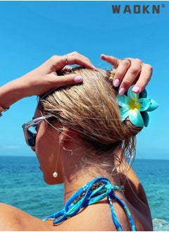 WAOKN 6 Pcs Flower Claw Clips Flower Hair Clips for Women Girls Thick Hair Matte Big Hair Claw Clips Non Slip Strong Hold Hair Catch Clamps Barrettes Headwear Accessories for Thin Hair (6Pcs Multicolor)  - Image 3