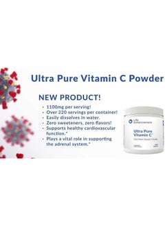 Life Enhancement Life Enhancement Ultra Pure Vitamin C Powder - 1,100 mg Ascorbic Acid Vitamin C Supplement - 227 Servings  - Image 3