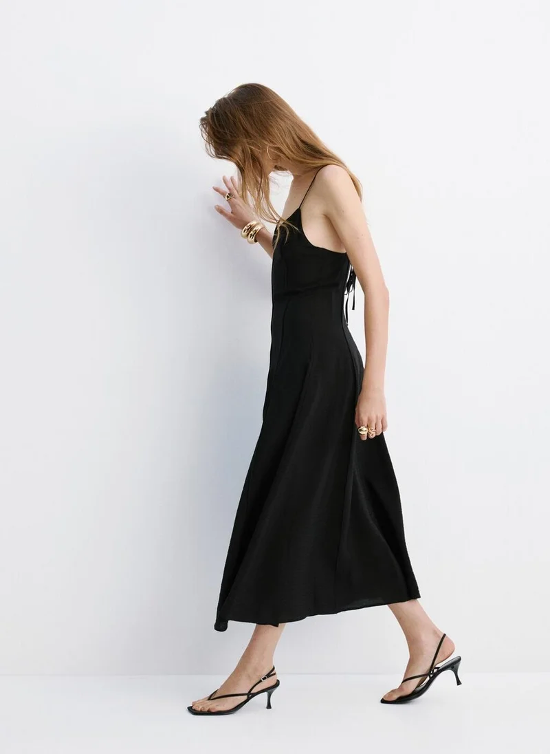 مانجو Midi dress with stitching details