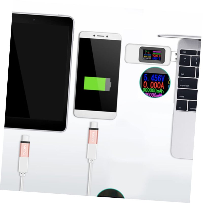 USB Voltage Tester Multimeter Voltmeter Ammeter Detector Portable White Capacity Monitor - Image 5