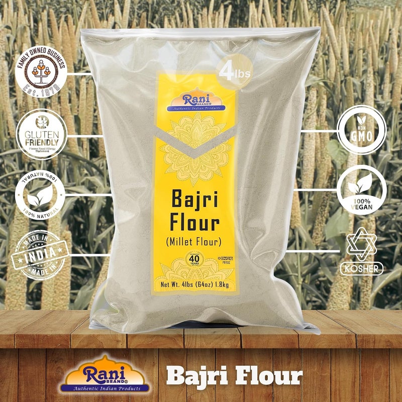 Rani Bajri Flour (Millet Flour) - 4 lbs (1.81 kg) - Gluten Friendly, Vegan, Kosher - Image 5