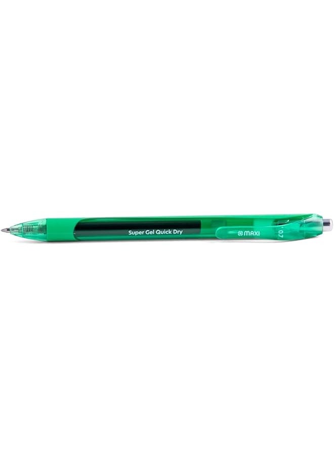 Maxi - Gel Pen 0.7Mm Box Of 12 Pcs Green High Quality Pens And Leading Edge Technologies Long Lasting And Fast Dry Ink - Image 1