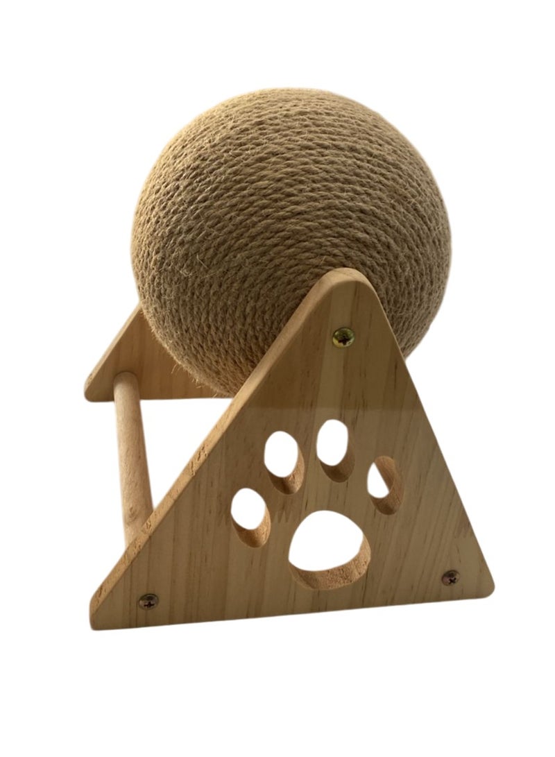 كرة غزل السيزال المدمجة لشجرة القطط - أداة خدش موفرة للمساحة وبرج لعب للقطط - Image 1