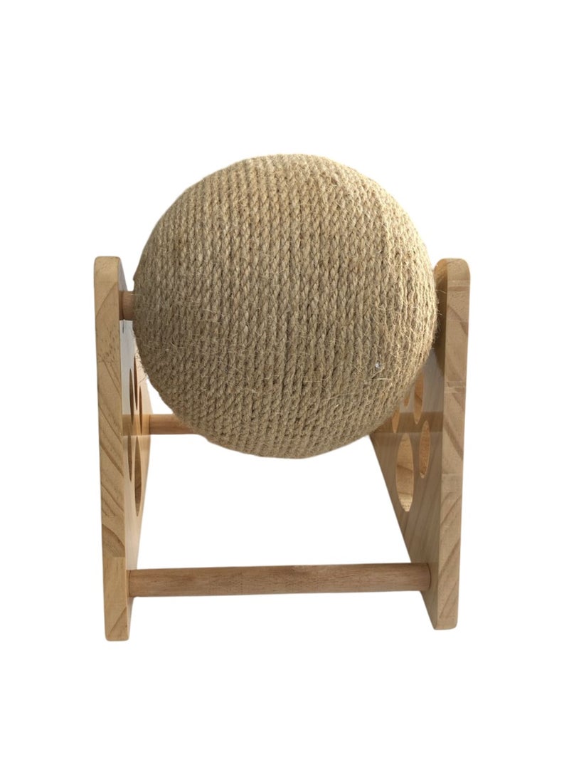 كرة غزل السيزال المدمجة لشجرة القطط - أداة خدش موفرة للمساحة وبرج لعب للقطط - Image 2