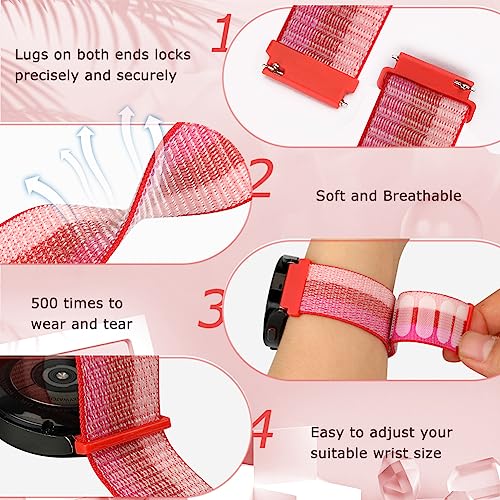AVOD 20mm Nylon Quick Release Band Compatible with Samsung Galaxy Watch 7 6 5 4 40mm 44mm/Garmin Vívoactive 6/5/3/3 Music/Forerunner 570 42mm/55/158/165/245/645/Amazift Active 2/Active/T-Rex 3 Pro 44mm - Image 3