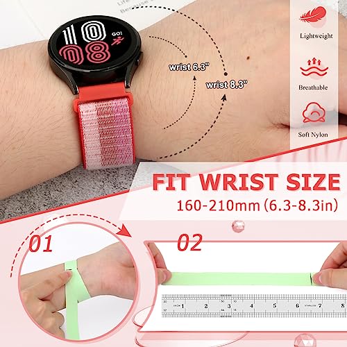 AVOD 20mm Nylon Quick Release Band Compatible with Samsung Galaxy Watch 7 6 5 4 40mm 44mm/Garmin Vívoactive 6/5/3/3 Music/Forerunner 570 42mm/55/158/165/245/645/Amazift Active 2/Active/T-Rex 3 Pro 44mm - Image 5