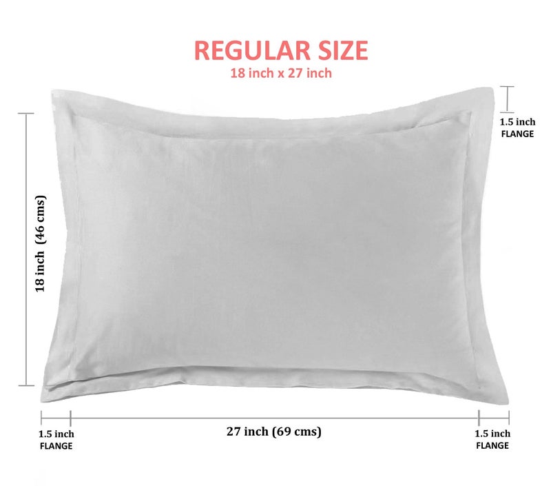 AURAVE Cotton 220 TC Pillow Cover, Standard - 18 X 27 Inches, Rust, 2 Piece - Image 5