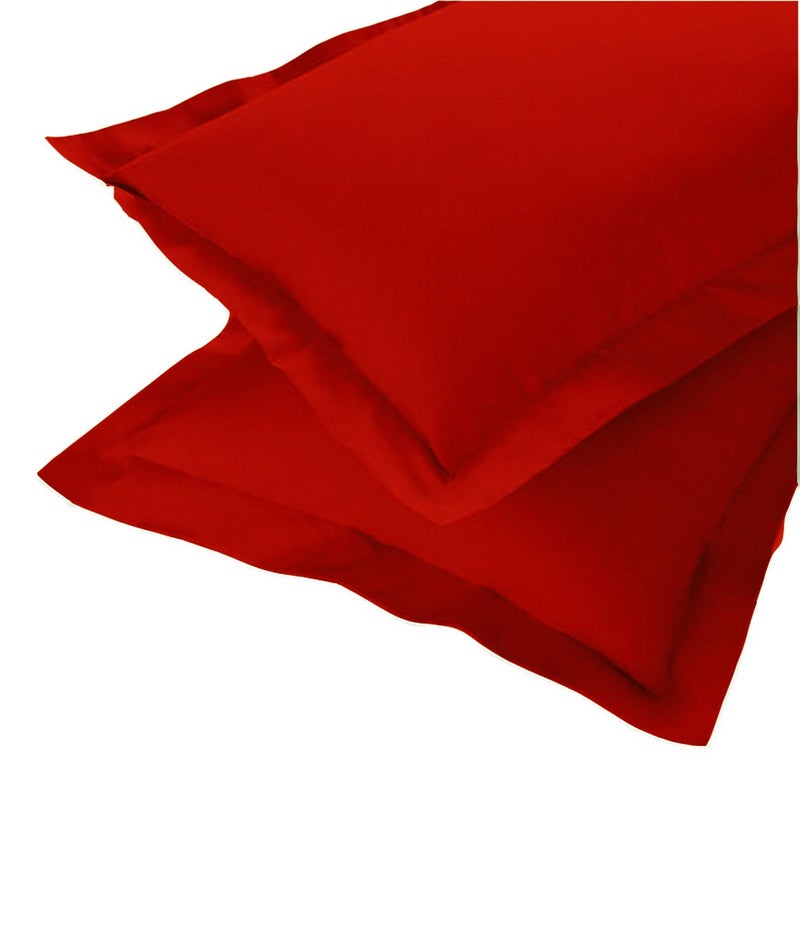 AURAVE Cotton 220 TC Pillow Cover, Standard - 18 X 27 Inches, Rust, 2 Piece - Image 3