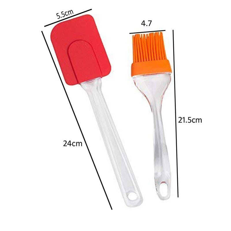 Whitecloud TRANSFORMING HOMES Barbecue Silicone Brush Spatula Combo Perfect for Barbecue Cooking All Baking Cooking Needs Multicolor ITN7234 - Image 5