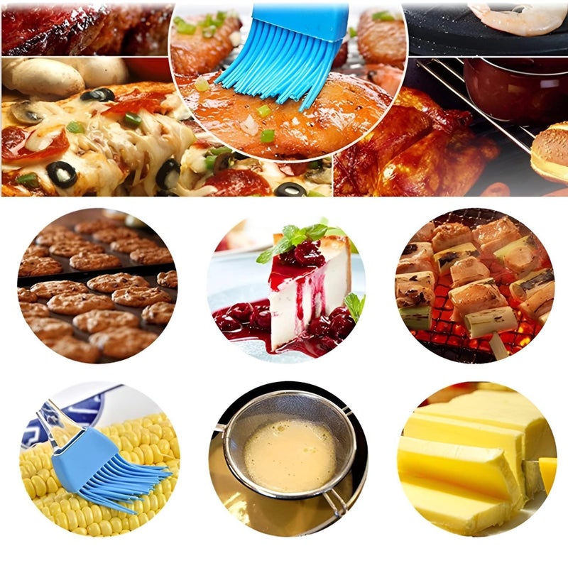 Whitecloud TRANSFORMING HOMES Barbecue Silicone Brush Spatula Combo Perfect for Barbecue Cooking All Baking Cooking Needs Multicolor ITN7234 - Image 4