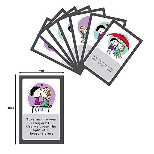 PUREZENTO I Love You: Love Story Romantic Cards: Cute Messages Cards Gift For Couples on Anniversaries, Valentines Set of 9 cards - Image 4