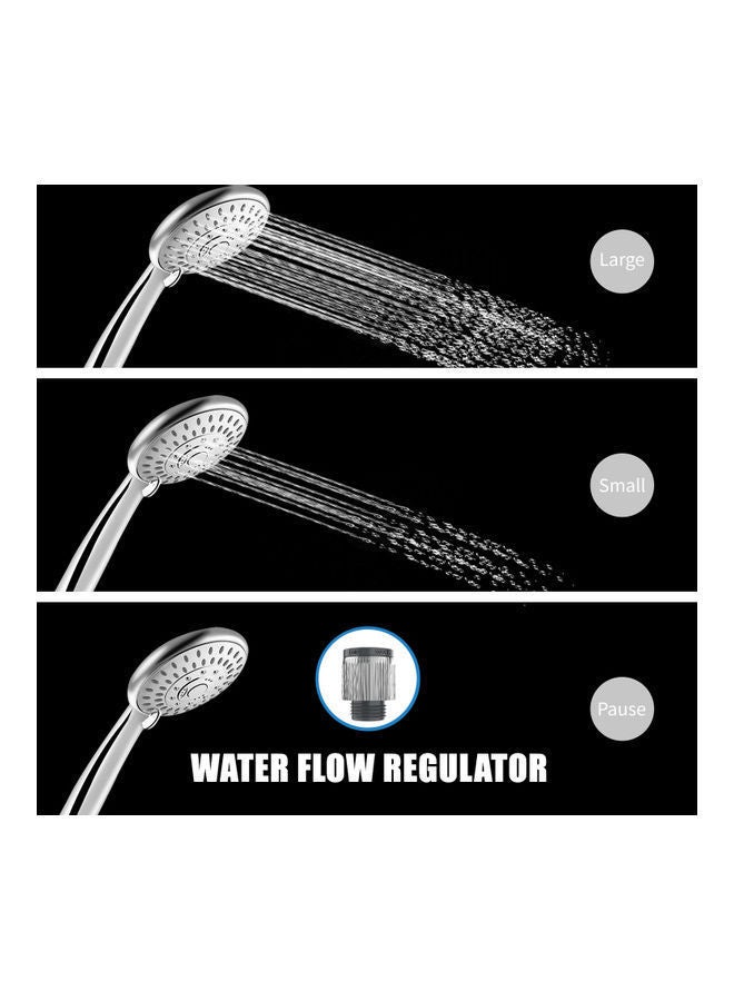 نيبمينينت رأس دش محمول باليد لتنظيم تدفق الماء أسود/ فضي 4.50 x 3.50 3.50سم - Image 5