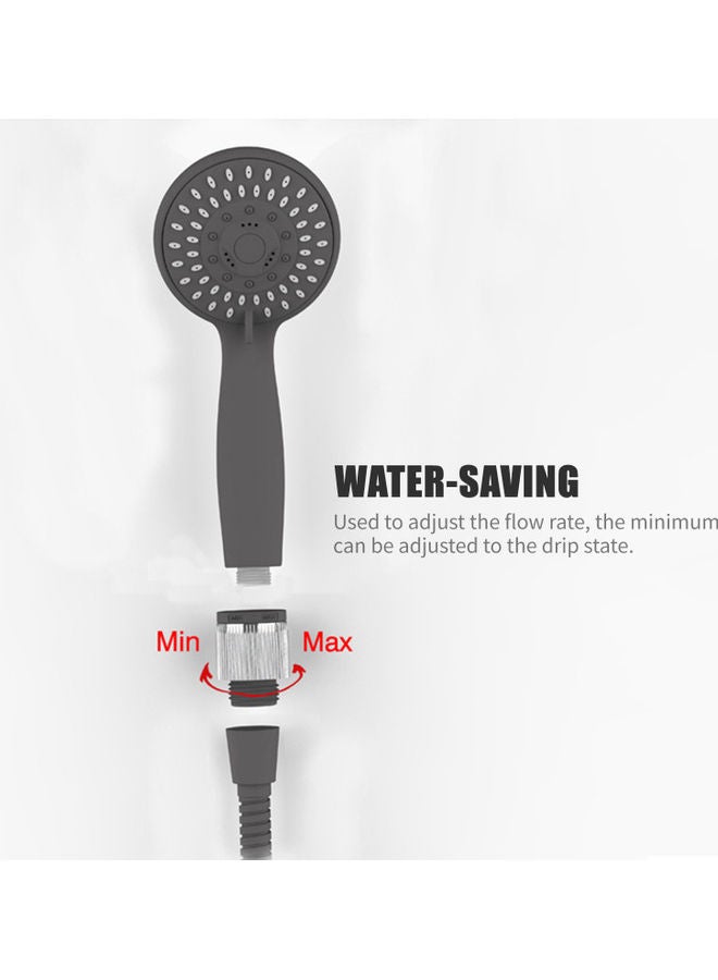 نيبمينينت رأس دش محمول باليد لتنظيم تدفق الماء أسود/ فضي 4.50 x 3.50 3.50سم - Image 3