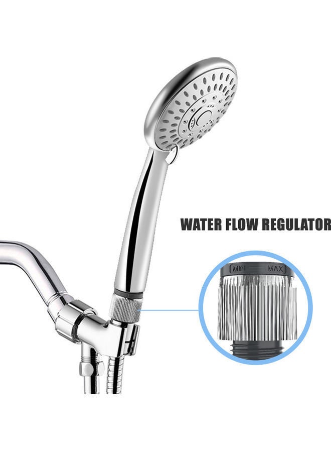 نيبمينينت رأس دش محمول باليد لتنظيم تدفق الماء أسود/ فضي 4.50 x 3.50 3.50سم - Image 2